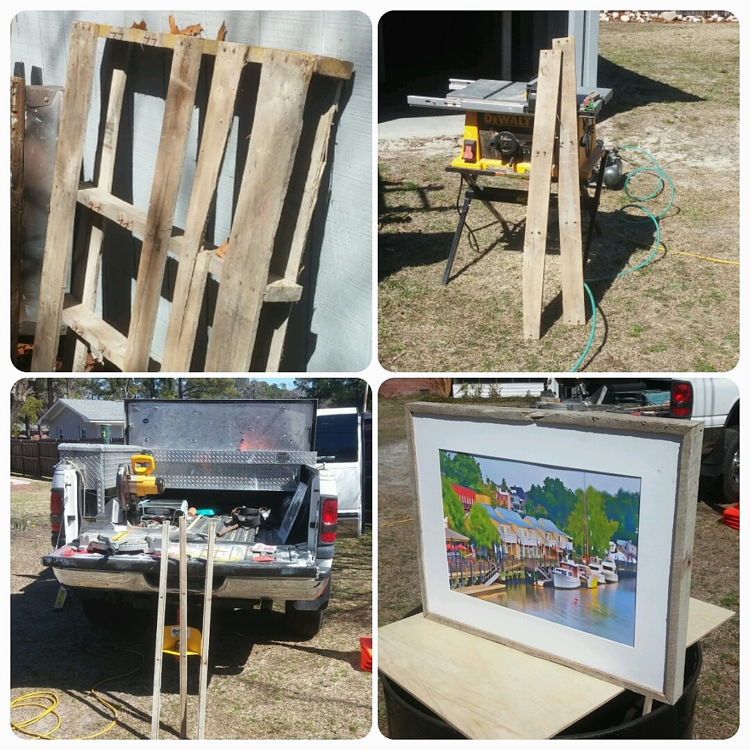 OnPointPMC's tweet image. Picture was given as a gift and figured a rustic, weathered frame would look good...

#wilmingtonnc #downtownwilmington #river #capefearriver #riverwalk #NC #shoptime