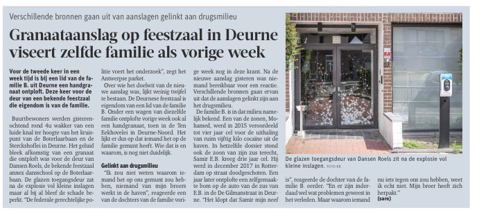 De Antwerpse drugsoorlog draait weer op volle toeren. 💣💣💣

#zondergranaatstraat #aanslag #deurne #WarOnDrugs