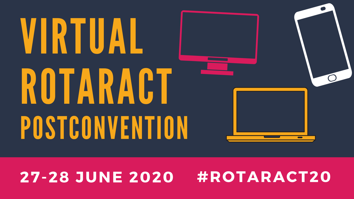 Join the 2020 Virtual Rotaract Postconvention! RSVP to receive the event link when it goes live: facebook.com/events/3122264… #Rotaract20