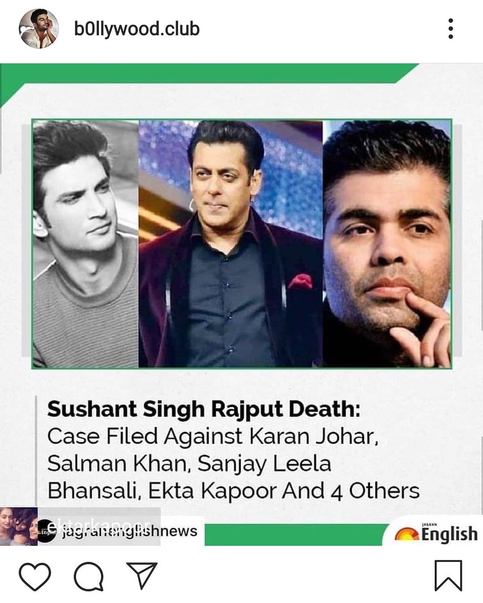 wishpriyam's tweet photo. Sahi.hai.inlogo Ka to publicly facekala kr always ke liye jail honi chiye pain kya hoti hai ptato chale, mauth mange bhi to na mile Khhud hi inlogo ne Bollywoodmein khhudko Godfather maan liya hai #boycottfakestars
#justiceforssr
#stopnepotism
#supporttalent
#myfav
#wemissed😢 https://t.co/CiqE7BFawS