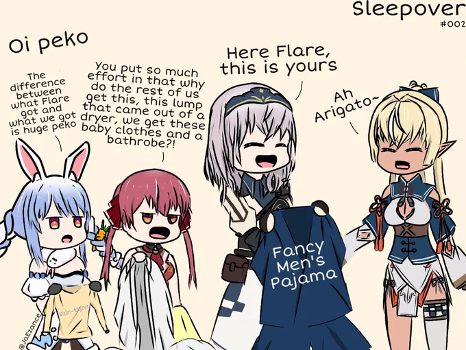 From Hololive sleepover again.

Ideas came from: https://t.co/o28kAkWBMU

#ぺこらーと
#マリンのお宝
#しらぬえ
#ノエラート 