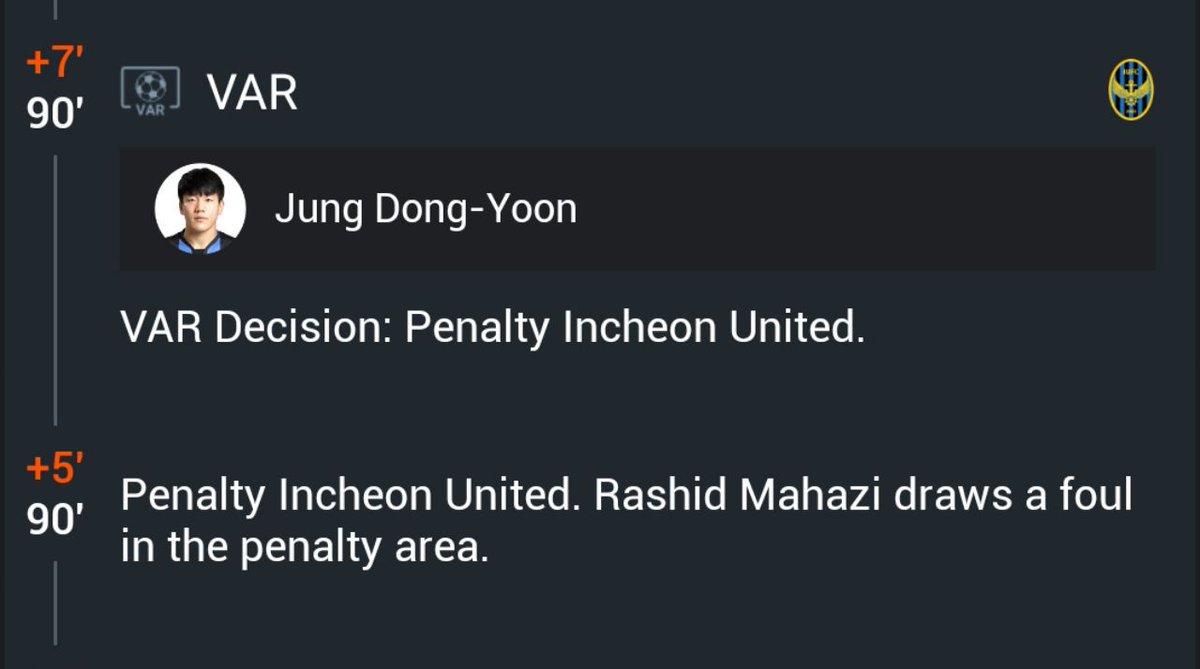 teams4win_alok's tweet photo. @Dream11 @MyFab11Official
 Penalty was won by Dong yun Jeong but you gave assist points to mahazi please correct it before declaring the results https://t.co/hc1dMW2Svj
