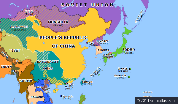 2) China NEVER had a border with India historically. India's border was mostly with Tibet and to some extent central Asian East Turkestan. What you see in Yellow here was 1949 China when Communists took over.They drove away socialists to Taiwan. Gobbled Tibet, Xinjiang & more.