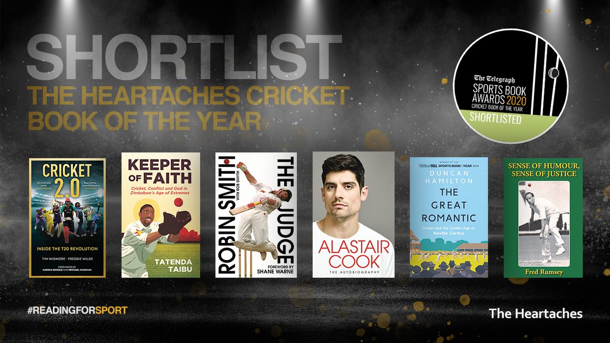 Hello, Fred here! I am very happy to announce that my book has been nominated for the Heartaches Cricket Book of the Year in the Telegraph's Sports Book Awards 2020. Thank you to @sportsbookaward & @TheHeartaches for cheering me up during lockdown! #ReadingForSport #SBA20