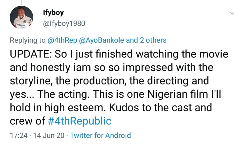 4thRep's tweet photo. Here are some great reviews of 4th Republic. You can watch it now on Netflix!
#4thRepOnNetflix #4threp #4threpublicfilm #4threpondemand https://t.co/5dijhWrgbq