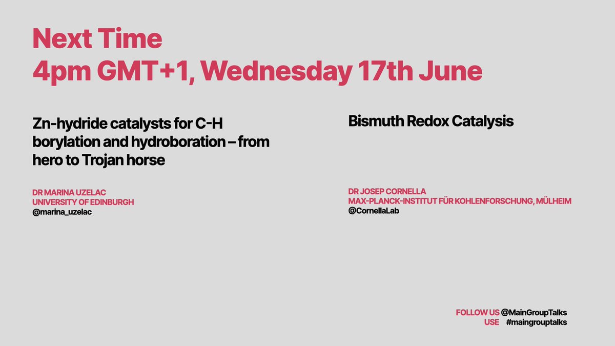 MainGroupTalks's tweet photo. Final reminder for this afternoon's seminar at 4pm UK time, with @CornellaLab and @marina_uzelac. Register here if you still need to https://t.co/6swoFDIpJk #MainGroupTalks https://t.co/r9kQdie2e9