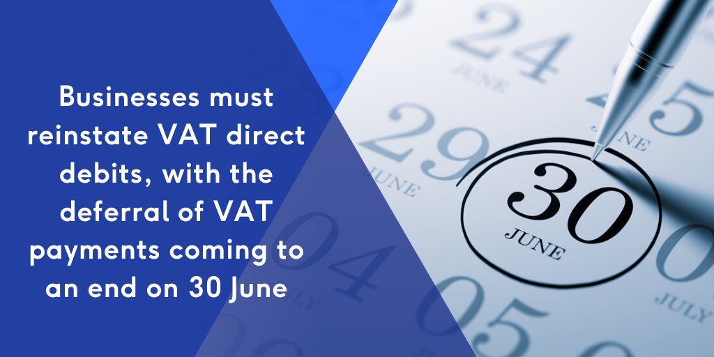 LamontPridmore's tweet image. Notice: #Businesses must reinstate #VAT #directdebits, with the deferral of VAT payments due to the #coronavirus pandemic coming to an end on 30 June.

#Cumbria
