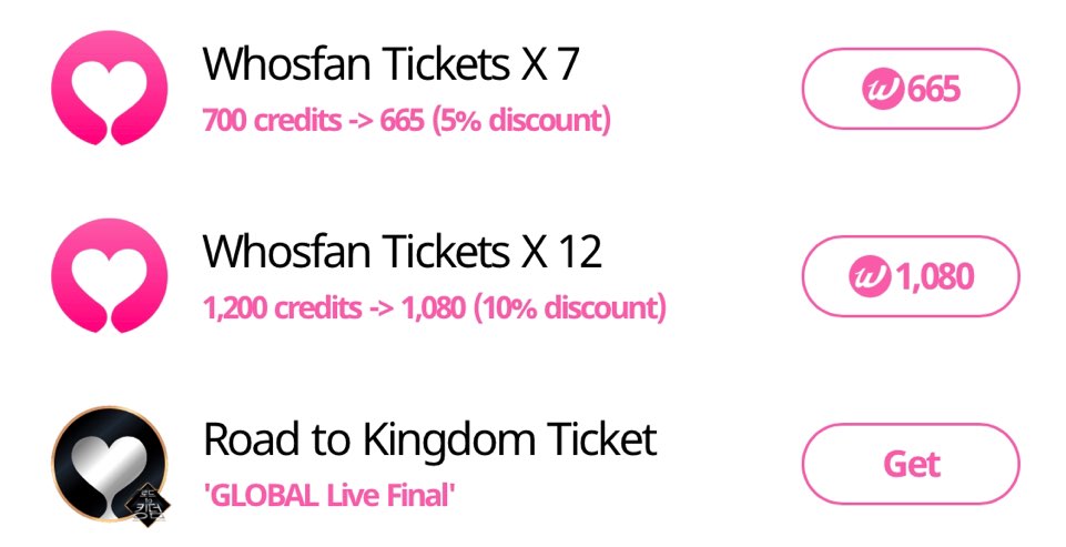 Whosfan_Ofcl's tweet photo. 📢[#Whosfan]
👑1 Día para la Votación Global Final en vivo de #RoadtoKingdom👑

❤️¡Puedes votar para la final en vivo de Road to Kingdom utilizando tu ticket de votación que es exclusivo para el programa!💌

▶ https://t.co/YQEZ6dW2FY https://t.co/XOpegJtePi