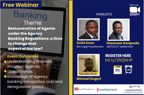 Learnit_project's tweet image. Invitation to gain insight to &quot;financial inclusion agenda, global trends and Agency banking transactions&quot;. To be part of the discussion click bit.ly/2N2jW4f to register