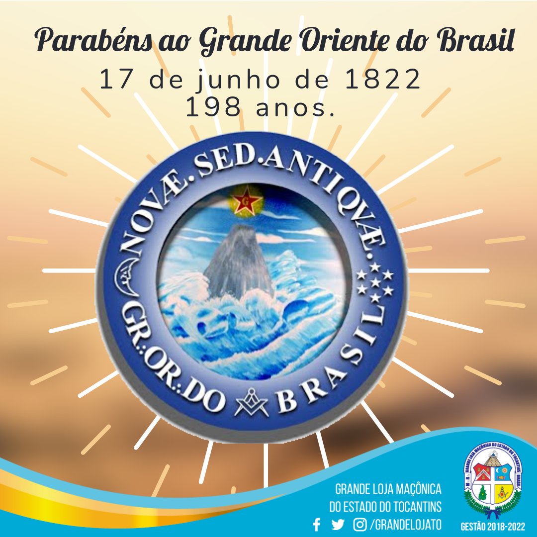 glmet_'s tweet photo. Nossas felicitações ao Grande Oriente do Brasil pela passagem dos seus 198 anos de existência. Solidária às causas maçônicas de liberdade, igualdade e fraternidade.
#glmet #gob #glui #freemason #maçons #maçonaria #cmsb #cmi https://t.co/zq3WkmqjSw https://t.co/BN1lAG6OiT