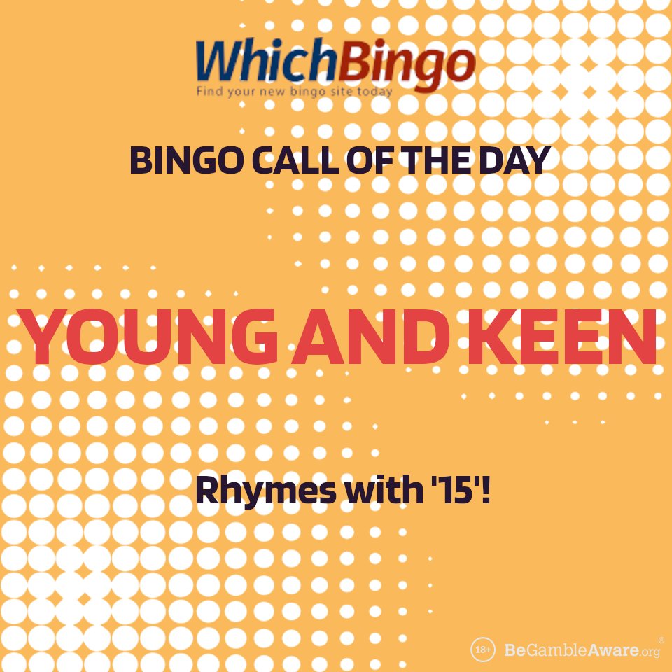 WhichBingoUK's tweet image. Time for the #DailyBingoCall - we're #backagain with the #rhymes...oh to be #young again!