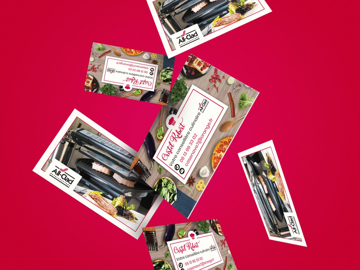 Ataldesign's tweet photo. Voici une nouvelle conception de carte de visite, cette fois pour Cristel Robert, conseillère cullinaire chez All-Clad.
Souhaitant mettre en avant le produit qu'elle commercialise, le grill avec fonction autosense, elle m'a confié son image.
En voir plus:
https://t.co/69r7WAiAYj https://t.co/8UGbAVidvD