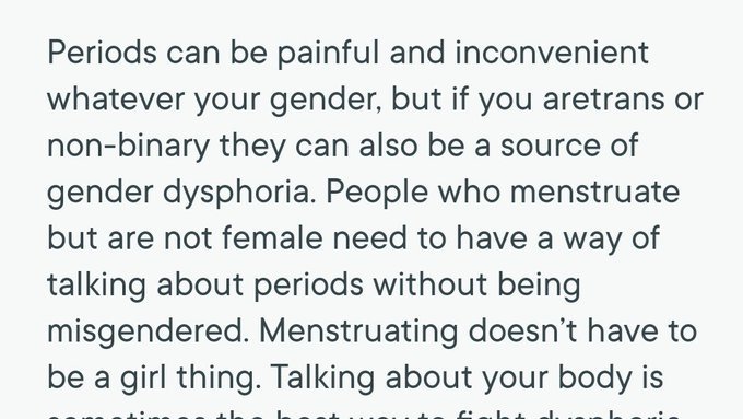 Clue, a menstruation tracking app, is keen to let you know that it's not just for females, it's for anyone who menstruation.  #nooneissayingsexdoesntexist