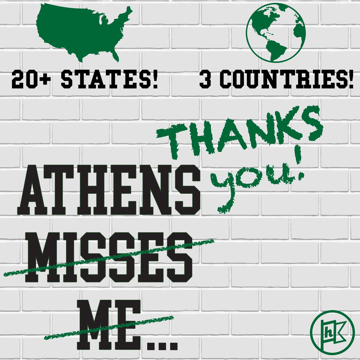 OriginalHustle_'s tweet photo. Athens THANKS you! 💚And so do we!  During our May campaign with @ohioalumni we received orders from over 20 states and 3 countries!  We want to say thanks by giving you your own discount code, check your email inbox. 😉 Oh, and Athens STILL misses you too btw....Go Bobcats! https://t.co/CzWh4Mtfsk