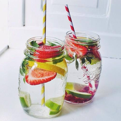 Fruit infused water.