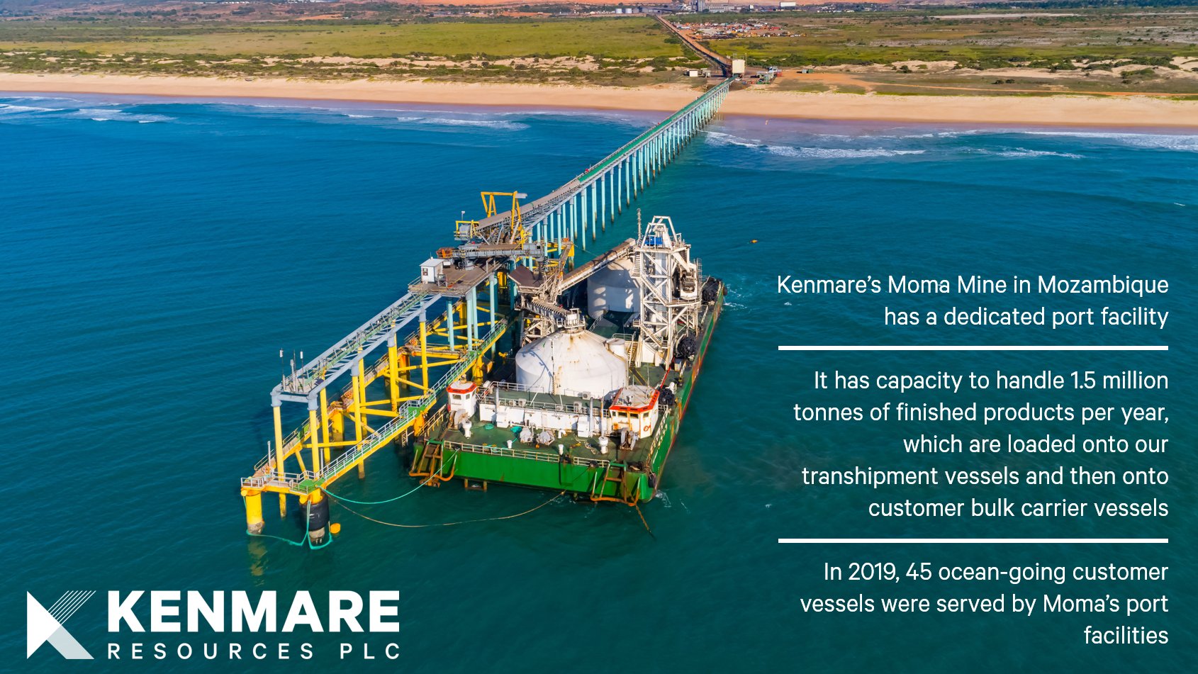 Ret indre ecstasy Kenmare Resources Plc on Twitter: "#Didyouknow that Kenmare's #Moma Mine in  #Mozambique has a dedicated port facility? It has capacity to handle 1.5  million tonnes of finished products per year. In 2019,