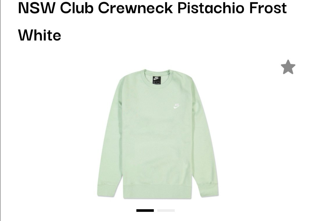 nsw club crew neck pistachio frost white