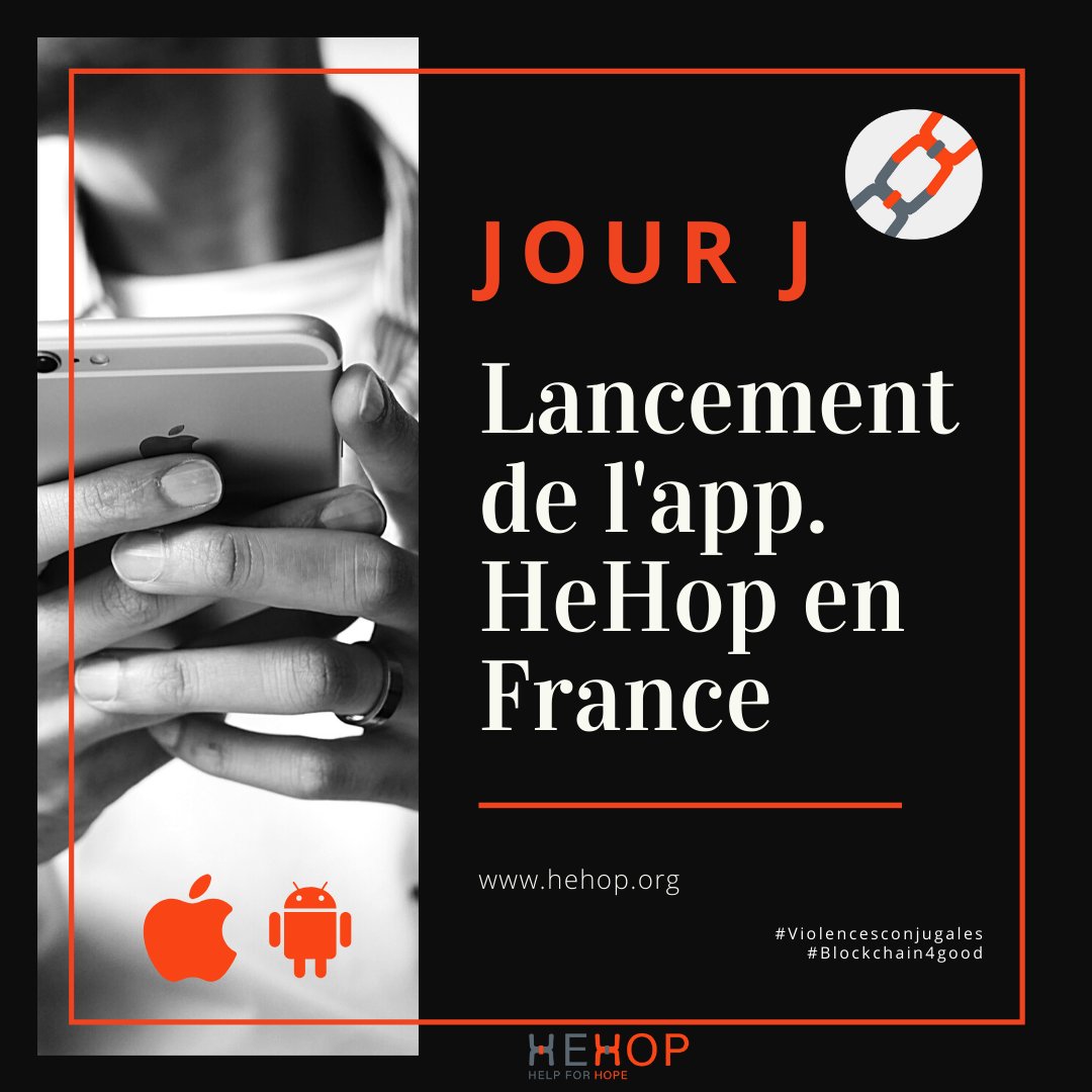 ☀️#17juin20 : Jour mémorable pour notre équipe avec la sortie officielle de notre #App <a href="/_HeHop/">HeHop</a> 🎉💯 mercis à nos partenaires &amp; notre communauté pour leur soutien <a href="/EIBINSTITUTE/">EIB INSTITUTE</a> @Symag_by_BNPPPF <a href="/KeringForWomen/">Kering Foundation</a> @LaFabriqueAviva <a href="/Agence_Eurelis/">Eurelis</a> #BlockChain4good #ViolencesConjugales