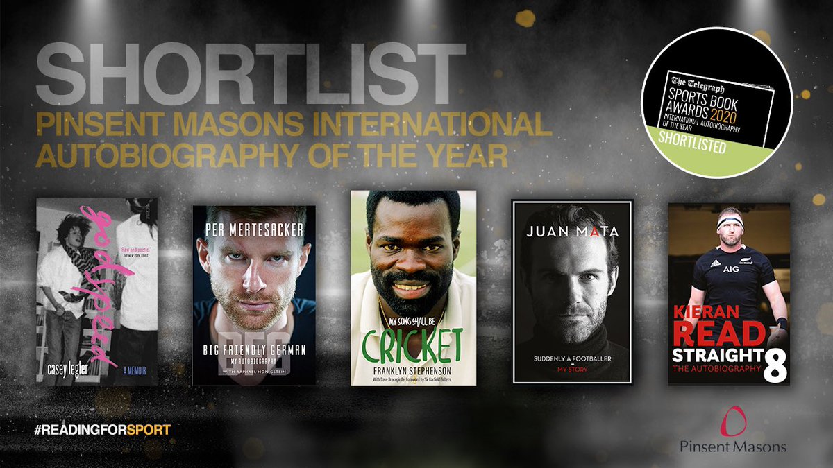 Proud to be with BFG on the shortlist for International Autobiography of the Year @sportsbooksward. Thanks to @deCoubertin, @honigstein and @ceylanhussein for your work and support on this project 💪🏻✌🏻#ReadingForSport #SBA20