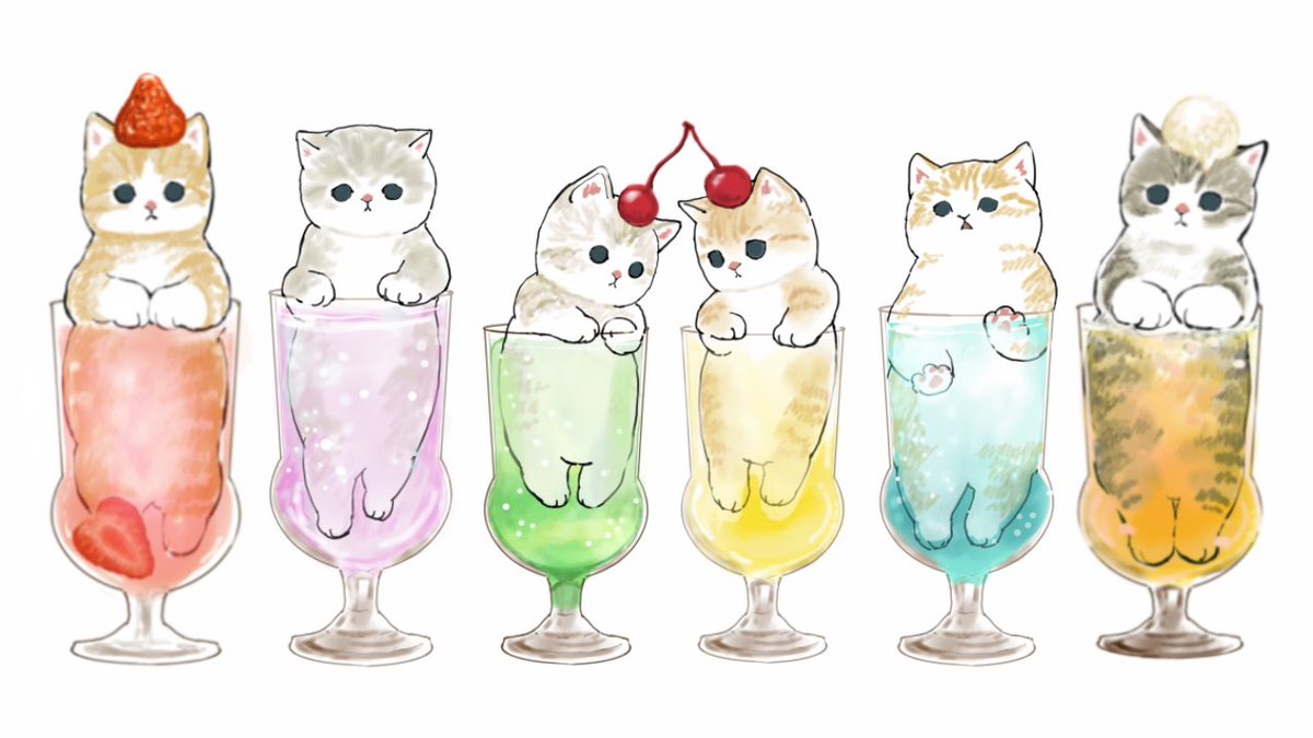 暑くても 猫なでなでしたい ぢゅの のイラスト