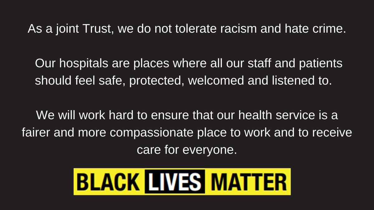 Poole_Hospital's tweet photo. Read the full joint message on how @Poole_Hospital
and @RBCH_NHS  are supporting Black Lives Matter and taking action. 

👉🏾https://t.co/FXVN1aeq5h

#BlackLivesMattters #BLM #BlackLivesMatterUK https://t.co/w4WqPFTdFF