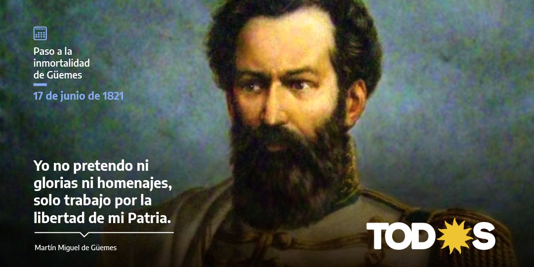 🗓 17 de junio | Día Nacional de la Libertad Latinoamericana.