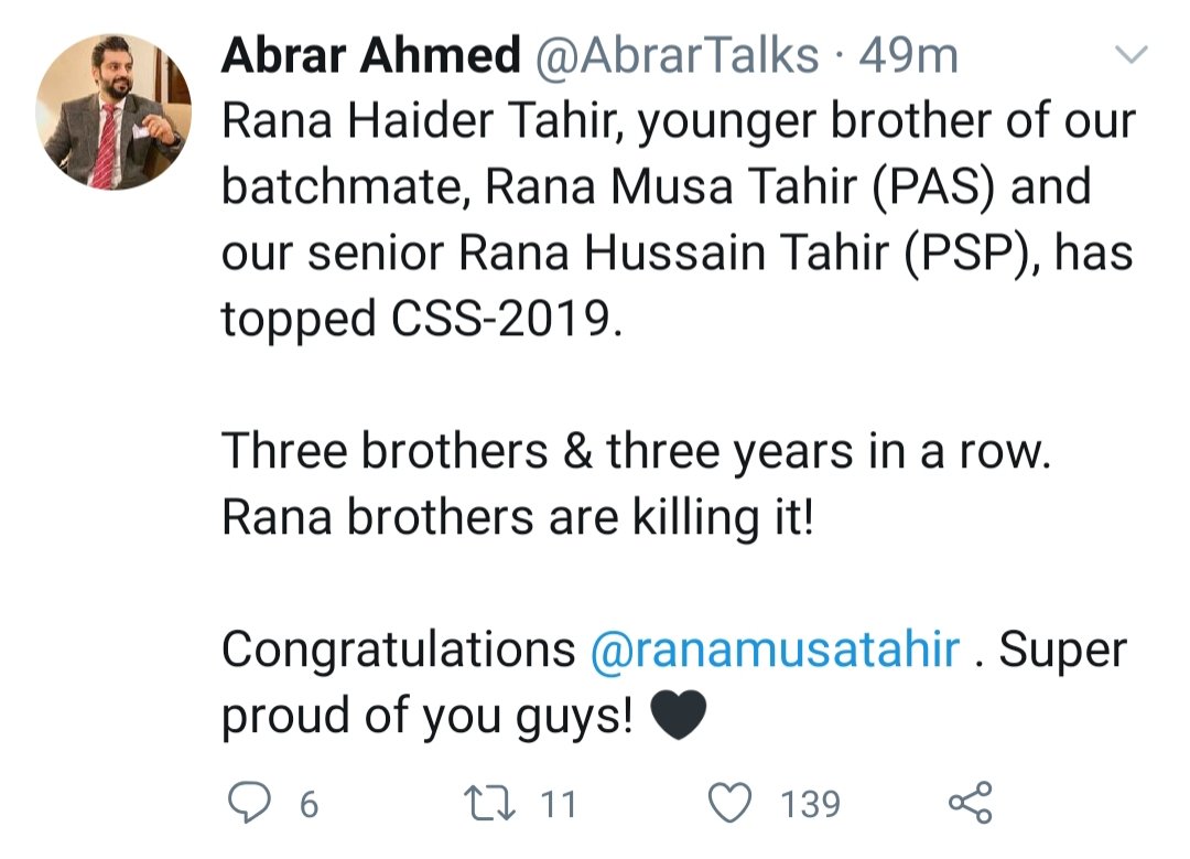 RubabNaqvi514's tweet image. #CSS_2019
#Topper
#Rana_Haider_Tahir
May he serve this country in the best way possible!
