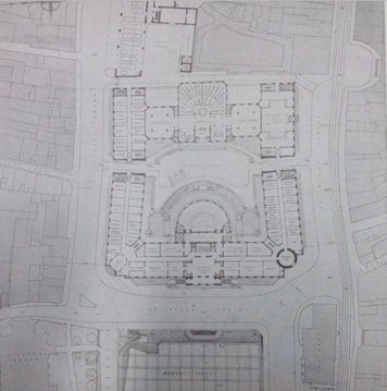 The development of the civic centre of Norwich owed much to Robert Atkinson, who had been Director of Education at  @AASchool. He produced this 'masterplan' for the site: