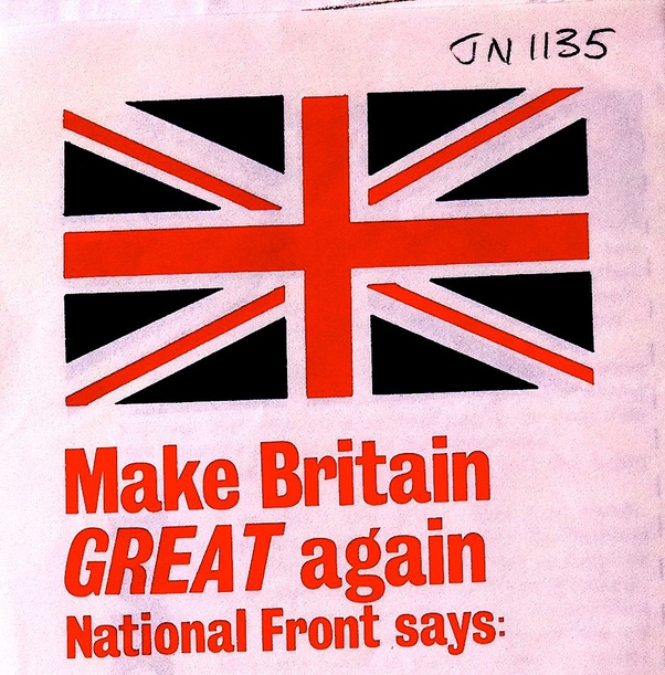 The National Front stood candidates in the campaign under the slogan of ‘Make Britain Great Again’ But there was hope that Britain was about to elect its first black MP after Dr David Pitt was selected to fight Clapham for Labour (read more on this via  @TheCriticMag later)