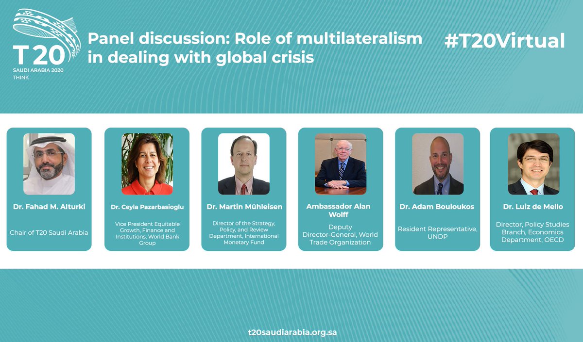 T20org's tweet photo. Dr. Fahad AlTurki @falt ,The Chair of #T20Saudi and the Vice President of Research at @KAPSARC will moderate the next session titled “Role of Multilateralism in dealing with Global Crisis”.
#T20virtual https://t.co/iOA54szYOp