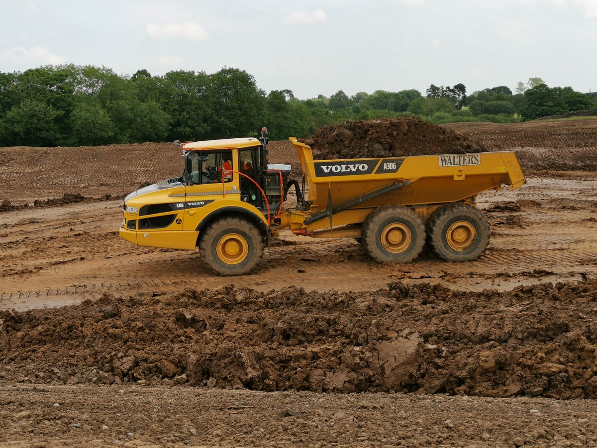 Kevindavies101's tweet photo. #Team Walters muck shifting Volvo A30 - Cat 745 running together great work Guys at the Preston Western distribution Road https://t.co/dxWFByfohP