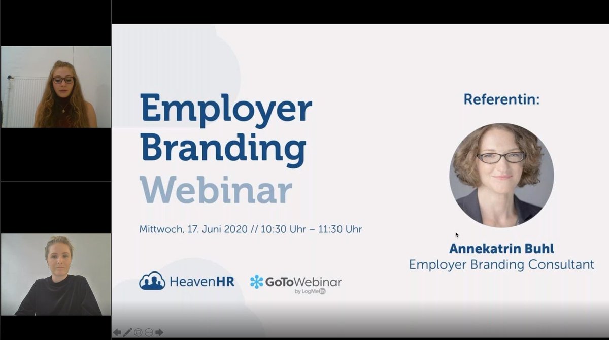 HeavenHR_de's tweet photo. Heute Morgen haben wir gemeinsam mit der Employer Branding Beraterin @Annekatrin_Buhl in einem Webinar über das Thema Employer Branding in Krisenzeiten gesprochen. Zugriff zur Aufzeichnung gibt es hier: https://t.co/9Nt3cUDgqN https://t.co/GBGa5nqiZ1