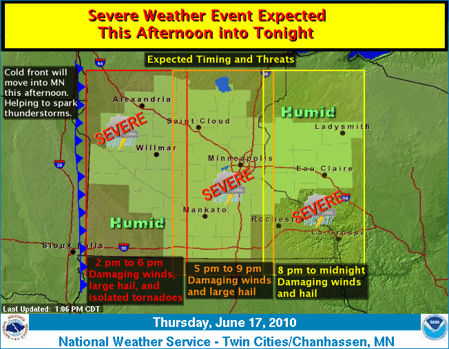 On this date in 2010: The morning weather graphic highlighting the threat for severe weather & tornadoes. Sidenote, our graphics have come a long ways in 10 years… ;)  #mnwx