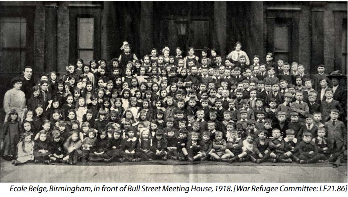 The city was host to a number of refugees from #WW1. The largest (5000) community of refugees from the war were from Belgium. In  #Birmingham, ‘The Belgium Refugee Committee’ was established, to raise money & provide food & housing for the displaced persons.