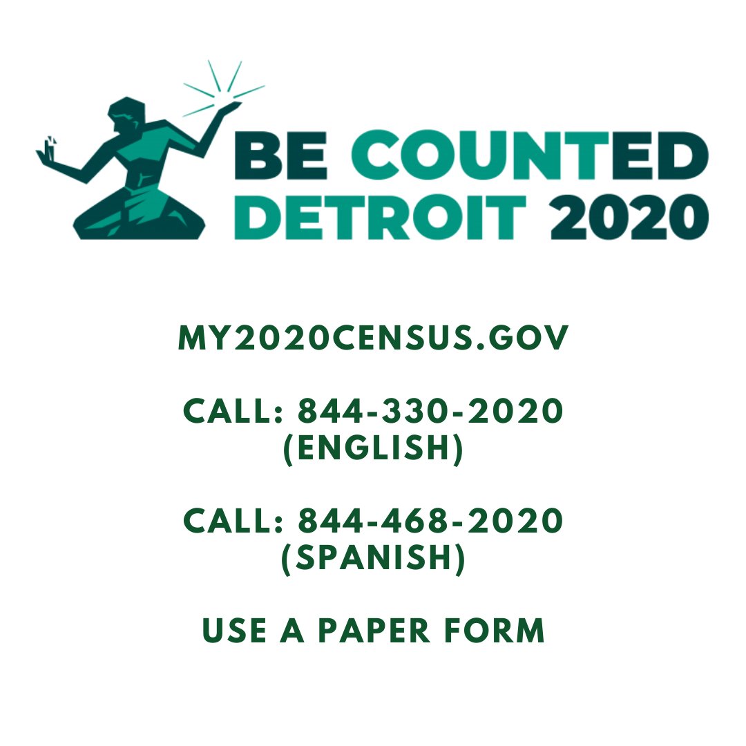 DAPCEP's tweet photo. TODAY is National Census Day of Action! Contact your neighbors about completing #Census2020. Funding for healthcare, #education, housing and essential #Detroit services is at stake! Visit https://t.co/TQLCimVhcy or return the mailed questionnaire. #BeCountedDetroit #DAPCEP https://t.co/PRPiL1KF2t
