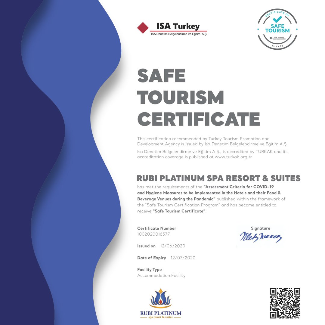 RubiPlatinum's tweet photo. We have made the necessary arrangements so that you can breathe comfortably and enjoy your holiday.

Sizlerin rahatça nefes alabilmesi ve tatilin tadını çıkarabilmesi için gerekli düzenlemeleri yaptık.

#rubiplatinum #güvenliturizmsertifikası #safetourismcertificate #newseason https://t.co/pmMh1l15I3