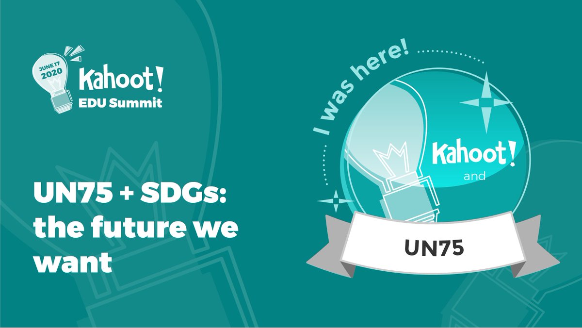 technerdteacher's tweet image. Less than 10 minutes until this UN75 &amp;amp; SDGs from the #KahootEDUSummit Join in at kahoot.com/schools/kahoot…