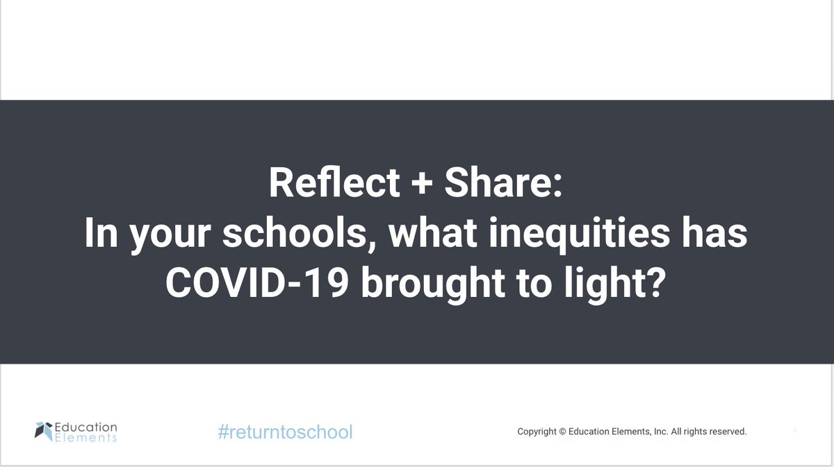 JustinEToomer's tweet image. Reflect + share with me: In your schools, what inequities has COVID-19 brought to light? #LearningContinuity #returntoschool