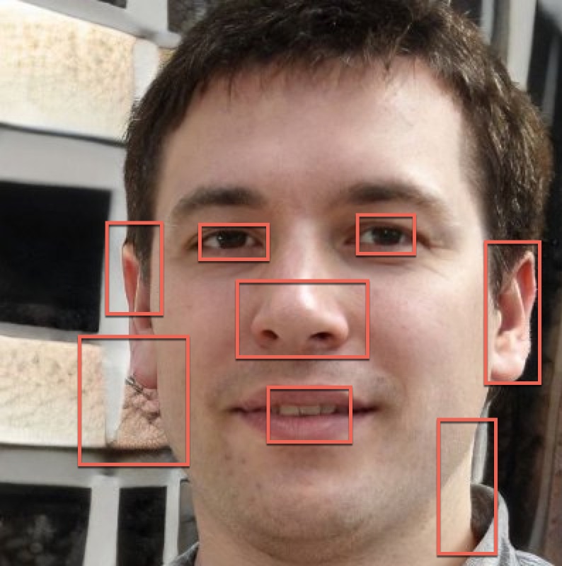 This is so dumb and obvious, but just for the sake of cataloguing the malformities of this fake face (with help from  @gianfiorella,  @N_Waters89)