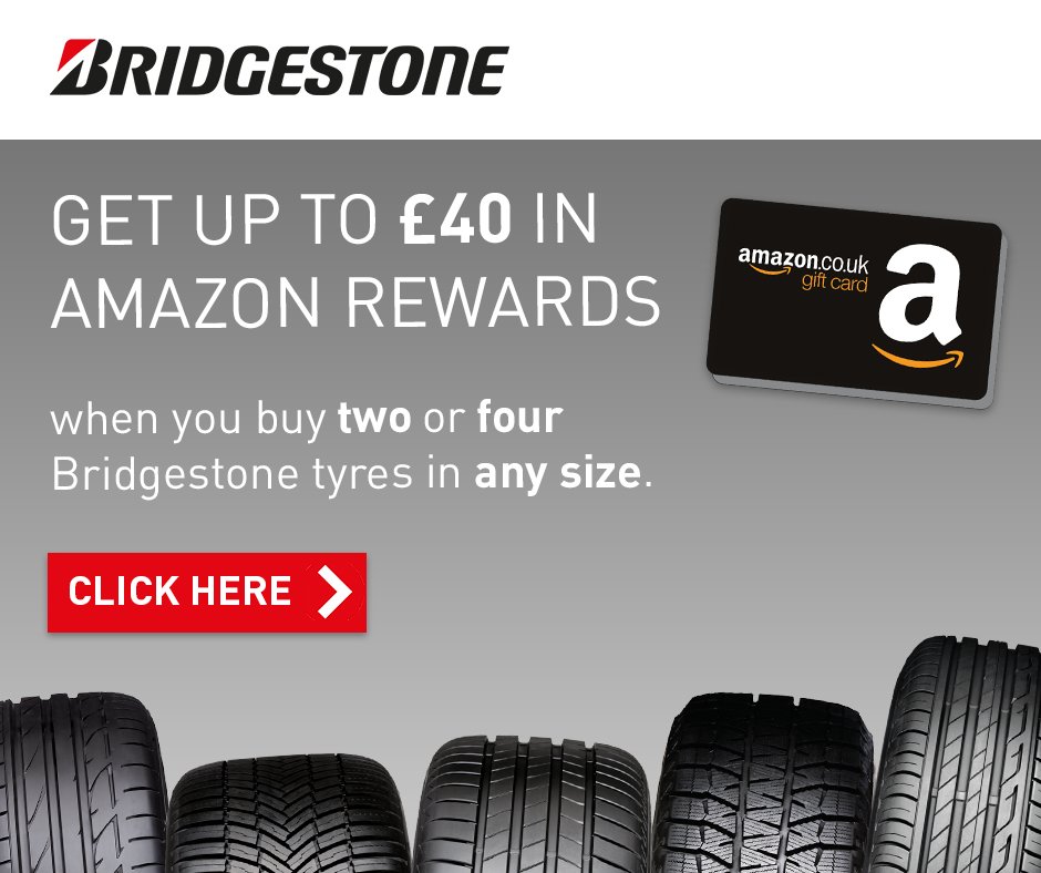 ListersGroup's tweet image. Does your car need new tyres? Claim up to £40 in Amazon vouchers when you purchase 2 or more Bridgestone tyres from any Listers showroom.  Contact us to find out more or book an appointment… listers.co.uk/offers/2020/06…