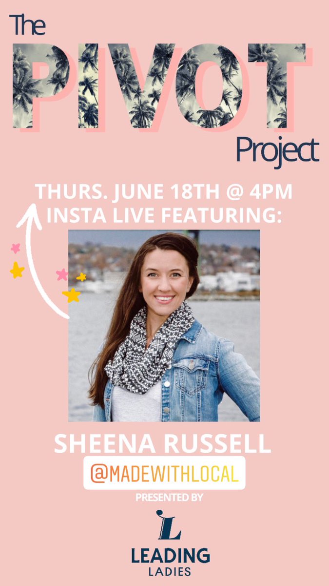 Check us out on the Leading Ladies Instagram live tomorrow at 4pm with special guest Sheena Russell of @madewithlocal 💕