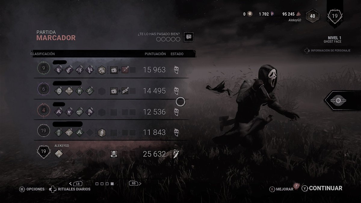 AlekeyGD's tweet photo. #DeadbyDaylight el matchmaking está roto. #DBD #XboxShare #XboxGamePass #Ghostface #Killer @DeadByBHVR https://t.co/JgVzb17tv6