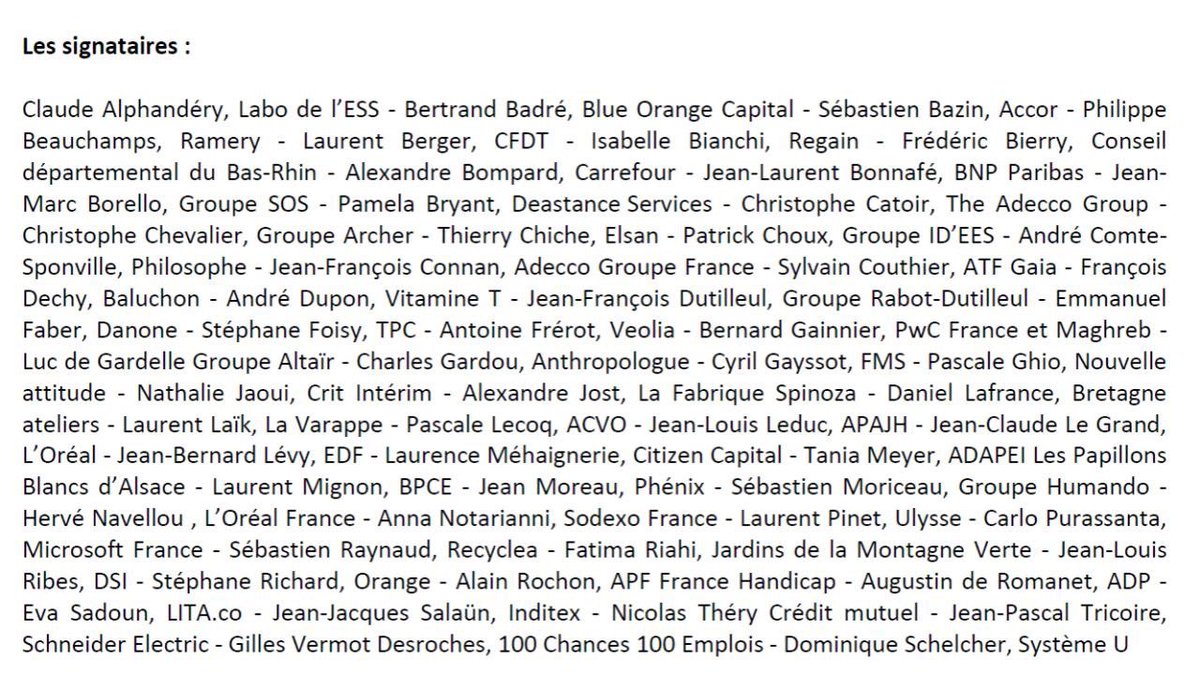 soutenons toutes les composantes de la société inclusive. Dirigeants d’EA, d’EI, grands patrons, penseurs, philosophes s’engagent pour soutenir immédiatement des entreprises dont l’utilité et le sens ne font plus débats. Pour une reprise économique, sociale, solidaire et durable