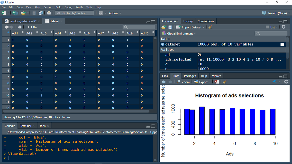 iLeoperon's tweet photo. Day- 94-96: #100DaysOfCode   Today I resumed with Reinforcement Learning and working on Upper Confidence Bound (UCB) based problem using #R.
Any feedback is much appreciated!     
#GitHub: https://t.co/W8gIOL6Uc5
Video:https://t.co/0ruYueMrPM
#HappyLearning :)
#freecodecamp #ml https://t.co/6MtkZkvEhi