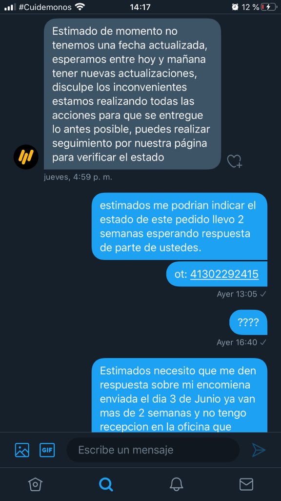 Pipe_Quezada's tweet photo. @ChilexpressHelp @SERNAC favor dar respuesta a la solicitud llevo más de 2 semanas esperando alguna respuesta de parte de ustedes.
 Envío desde Concepción hacia Santiago al día hábil siguiente https://t.co/I9BWi0wu0V