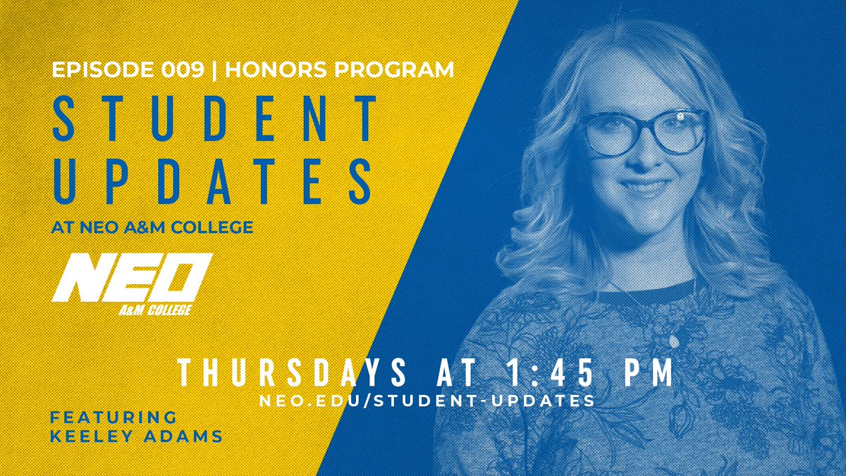 gogoneo's tweet photo. Join us tomorrow at 1:45 p.m. as we hear from Keeley Adams, director of the NEO Honors Program.⁠
⁠
Visit https://t.co/VzTh5z7kNx to find out if the program is right for you!⁠
⁠
#gogoneo #studentupdates https://t.co/ua43J3h4NM