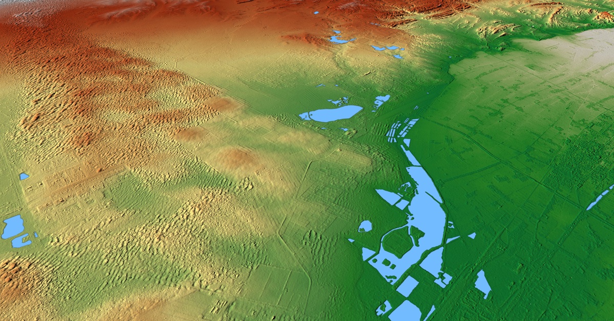 AirbusSpace's tweet photo. Today is International Desertification and Drought Day. Over the past 4⃣0⃣ years, the Earth🌍 has lost a third of its arable land to erosion and degradation.
Our #WorldDEM image shows how the Gobi Desert is threatening to choke out the nearby civilization. #EarthObservation https://t.co/Wh0UXEGlmf