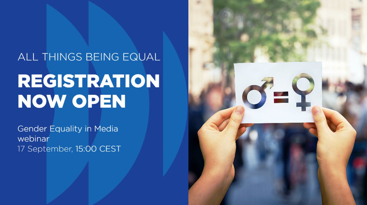 claudia_v_'s tweet photo. ...if you enjoyed (or missed) Part 1, you will😍LOVE Part 2: join us for the second part of the All Things Being Equal webinar on Gender Equality in Media on September 17 at 15:00 CEST 👉 Register here: https://t.co/UsnfmCZYZy
#PSM4Equality https://t.co/UPeXQVIwbY