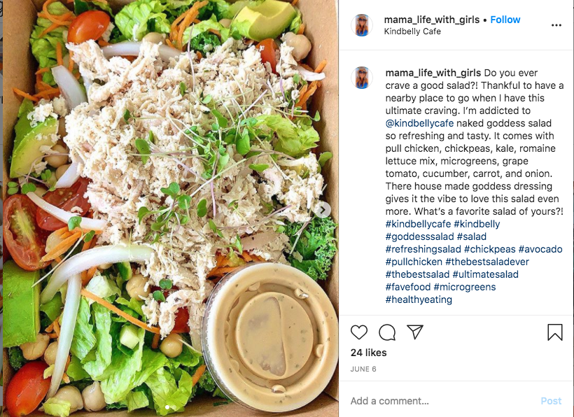 KindbellyCafe's tweet photo. Thanks @mama_life_with_girls for the review!! #KindbellyCafe #MyrtleBeach #Kindbelly #Organic #MBFoodie https://t.co/R1pEui9nxG