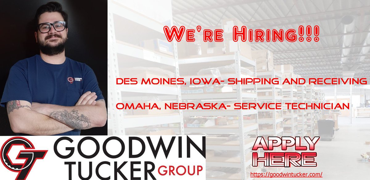 GTuckerGroup's tweet photo. Apply here! https://t.co/XHXuOA08iW https://t.co/O1w1tsY7Ix